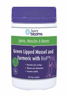Henry Blooms Green Lipped Mussel 500mg With Turmeric 1500mg