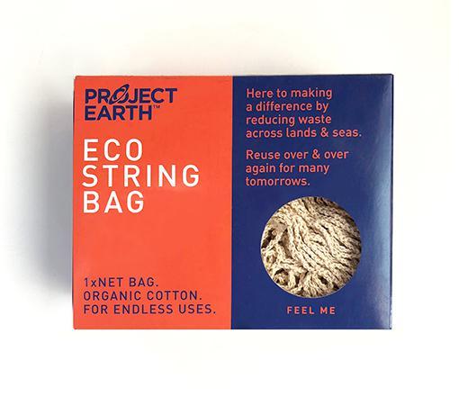 Project Earth Market Bags 100% Organic Cotton Mesh Short Handle