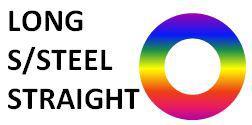 GE 12mm Steel Straw Straight Rainbow