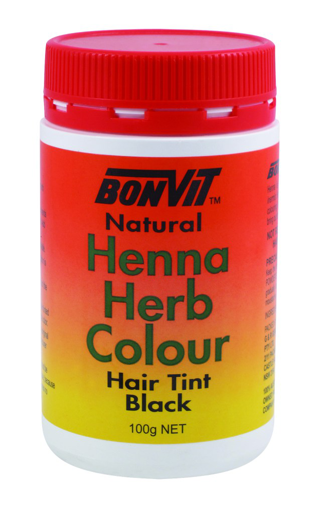 Bonvit Natural Hair Tint Henna Herb Colour (Henna &amp; Herb Blend) Black