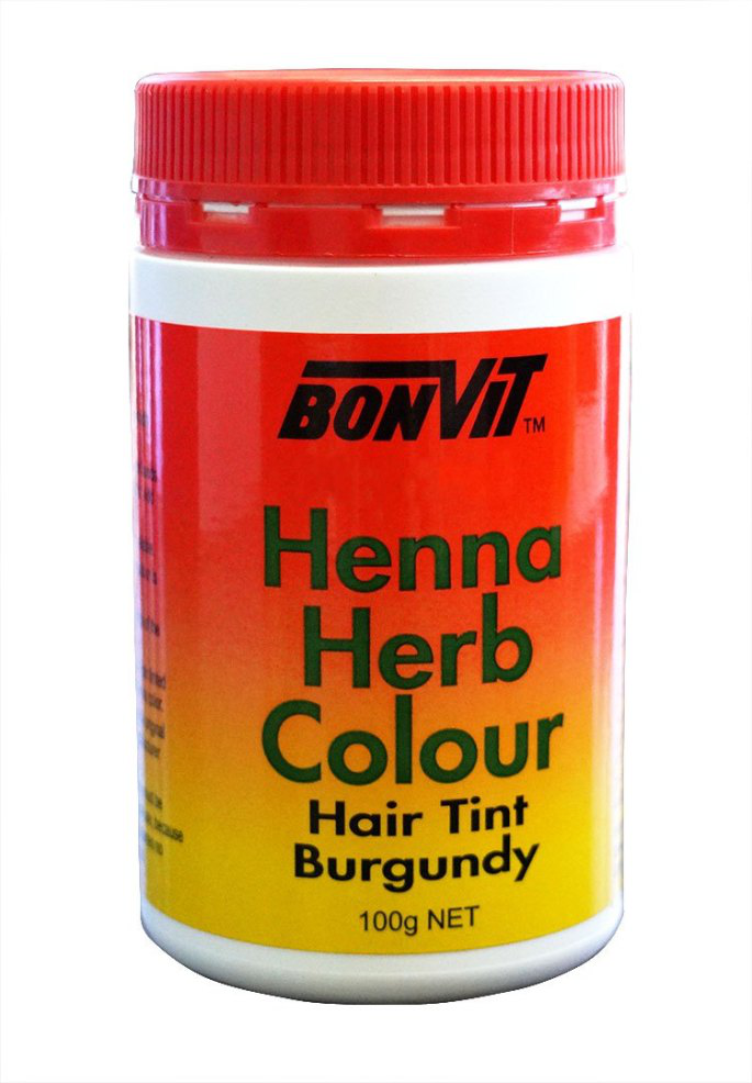 Bonvit Natural Hair Tint Henna Herb Colour (Henna &amp; Herb Blend) Burgundy