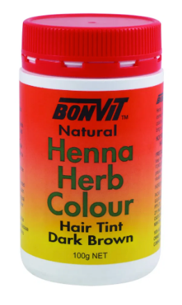 Bonvit Natural Hair Tint Henna Herb Colour (Henna &amp; Herb Blend) Dark Brown