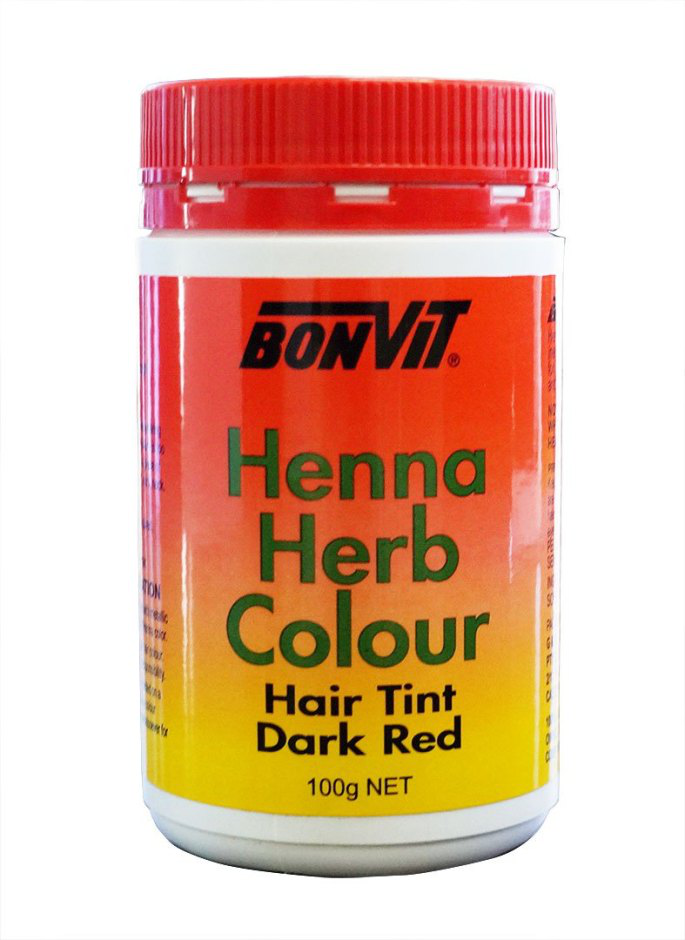 Bonvit Natural Hair Tint Henna Herb Colour (Henna &amp; Herb Blend) Dark Red