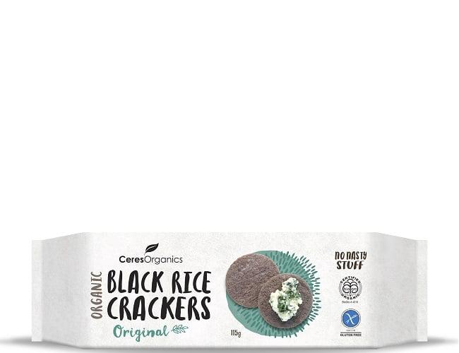 Ceres Organics Black Rice Crackers Original