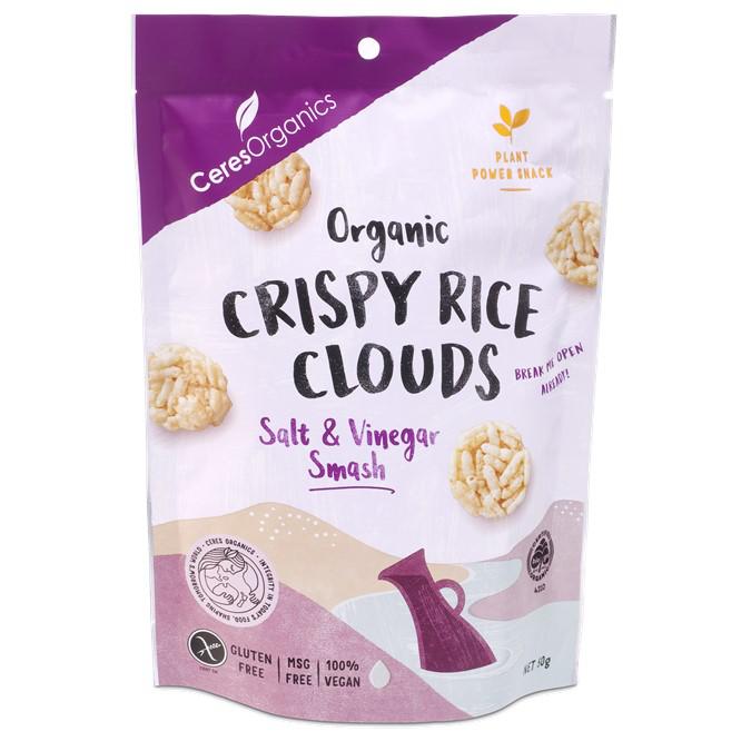Ceres Organics Crispy Rice Clouds Salt &amp; Vinegar Smash