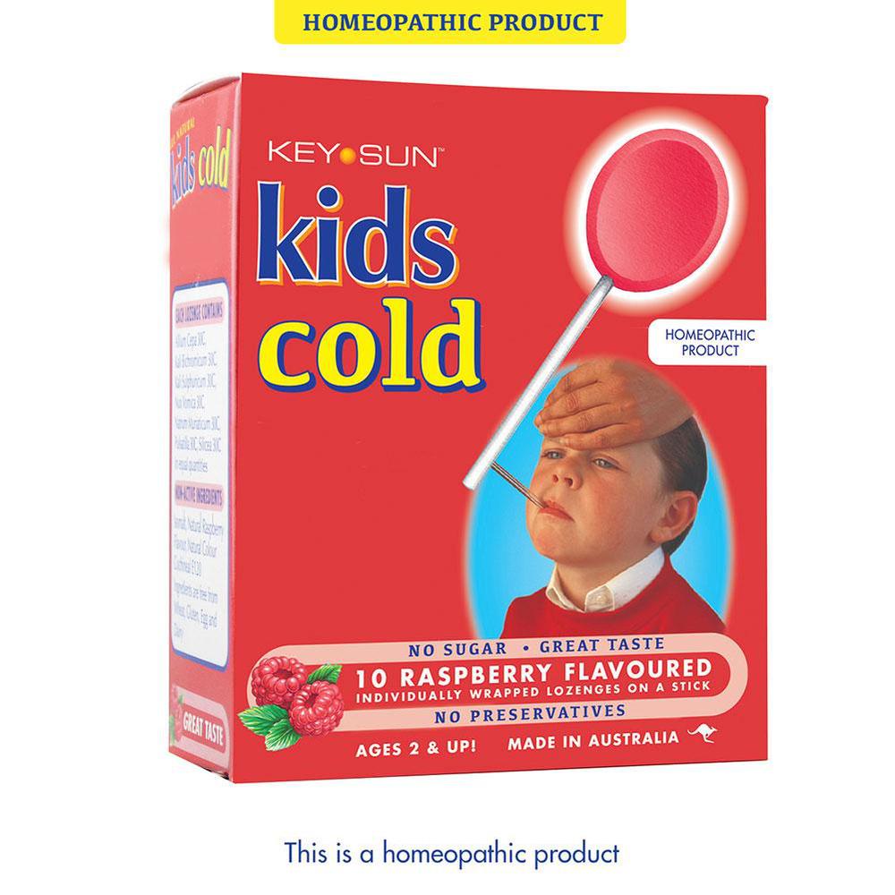 Key Sun Kids Lollipops Cold Raspberry