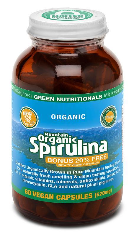 Green Nutritionals Mountain Organic Spirulina (520mg)