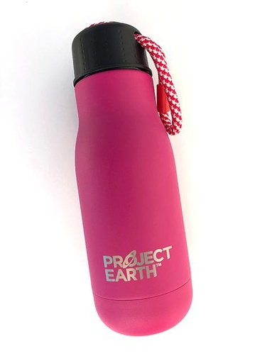 [25314342] Project Earth 350mL Dual Wall Stainless Steel Bottle Pink