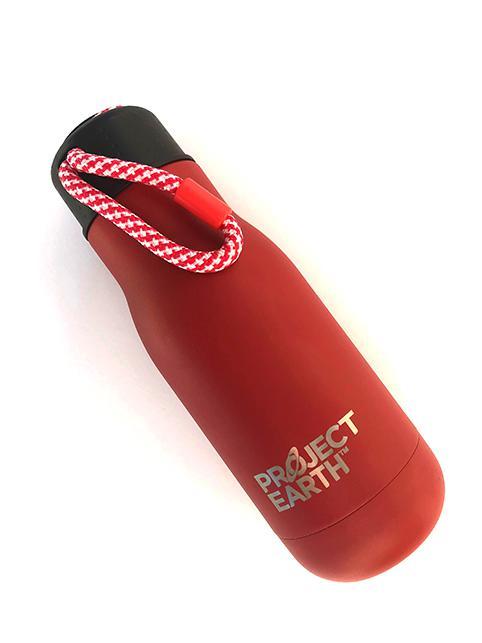 Project Earth 350mL Dual Wall Stainless Steel Bottle Red