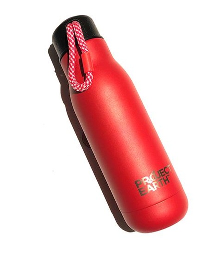 [25314397] Project Earth 500mL Dual Wall Stainless Steel Bottle Red