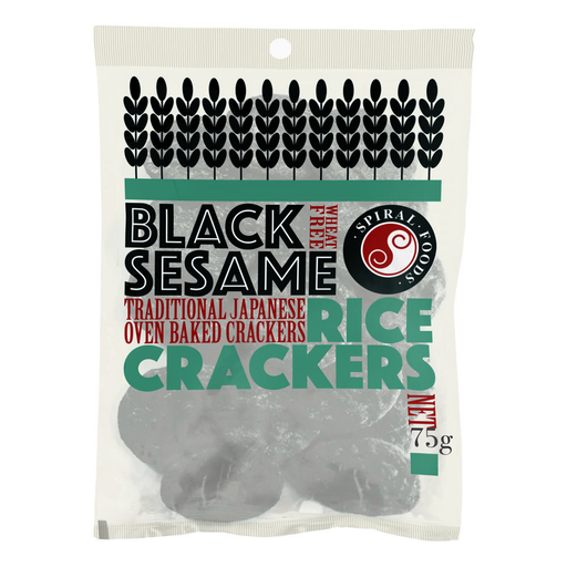 [25170306] Spiral Foods Black Sesame Crackers Gluten Free
