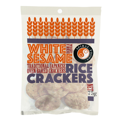 [25170313] Spiral Foods White Sesame Crackers Gluten Free