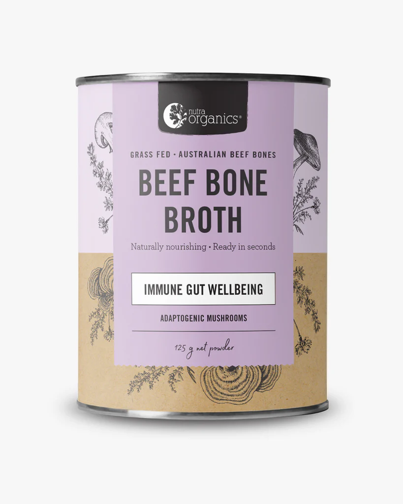 NutraOrganics Beef Bone Broth Powder Hearty Mushroom