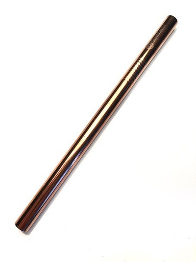 [25307689] GE 12mm Steel Straw Straight Gold