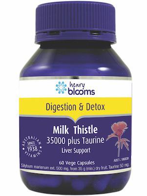 Henry Blooms Milk Thistle 35,000mg With 50mg Taurine